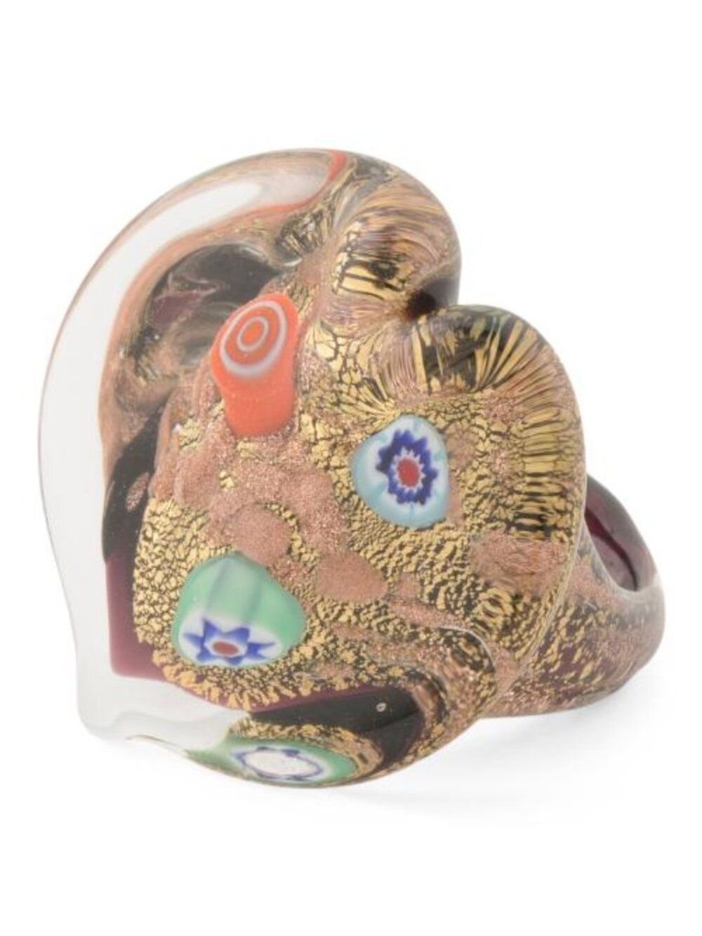 MIA FIORE Made In Italy Murano Glass Heart Ring